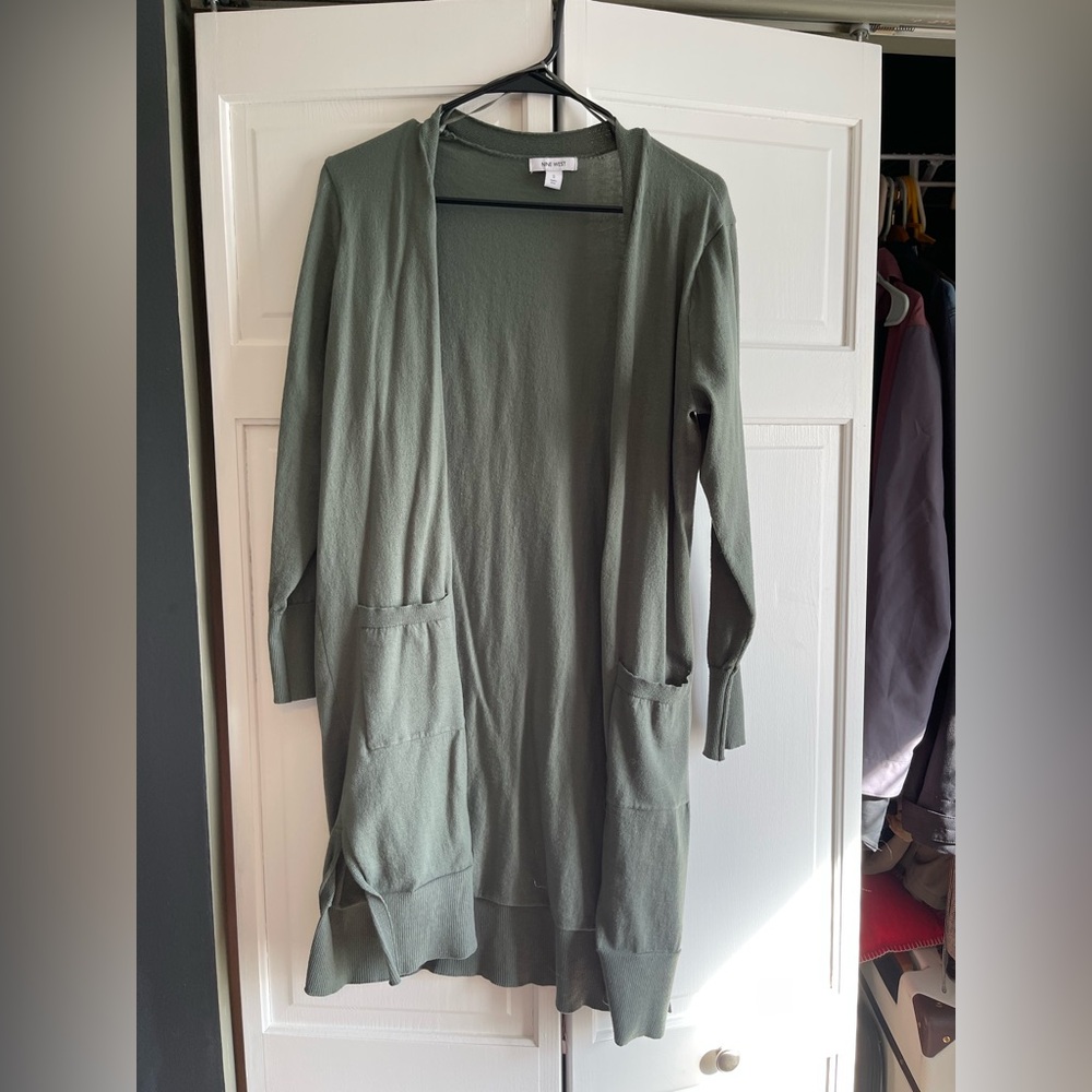 Nine West Sage Green Knit Top
